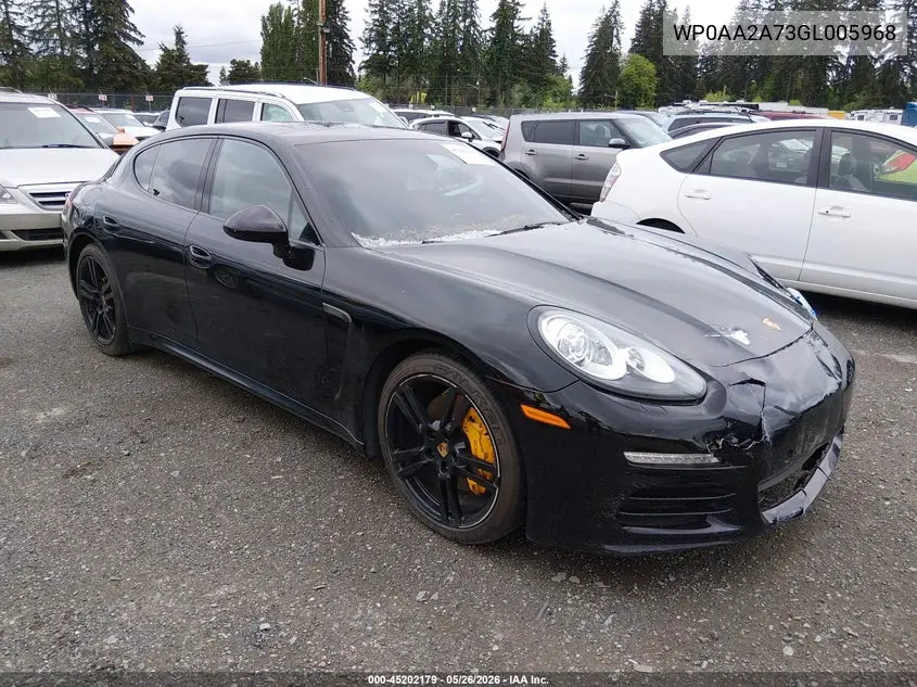 2016 Porsche Panamera 4 VIN: WP0AA2A73GL005968 Lot: 45202179