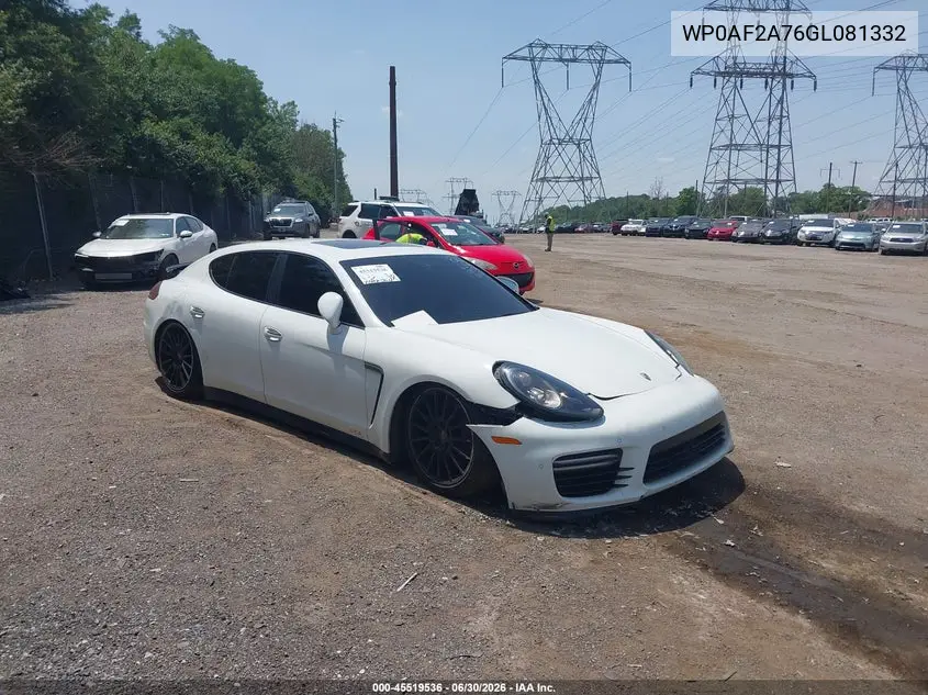 2016 Porsche Panamera Gts VIN: WP0AF2A76GL081332 Lot: 45519536