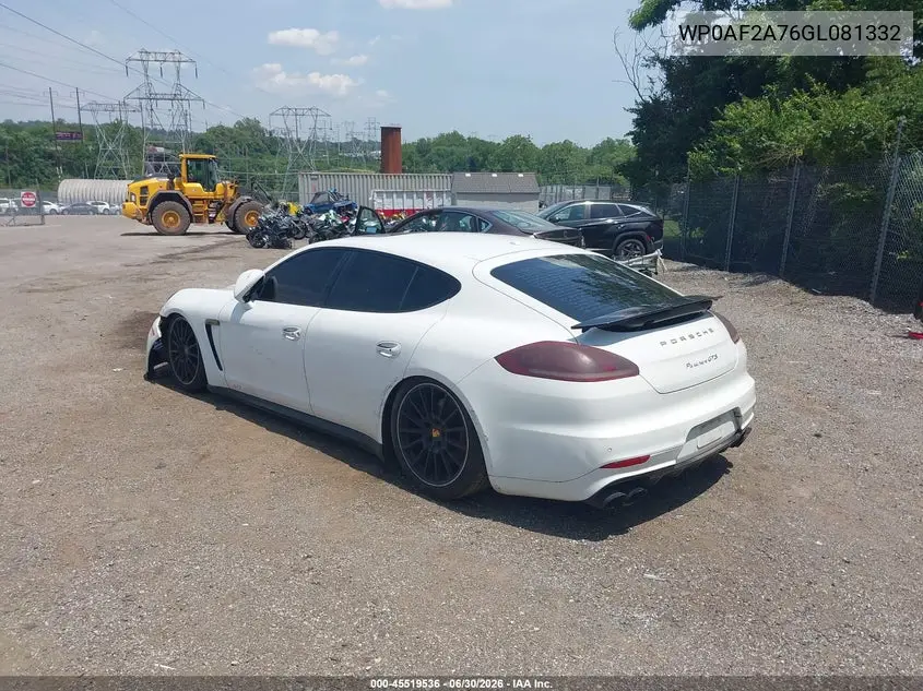 2016 Porsche Panamera Gts VIN: WP0AF2A76GL081332 Lot: 45519536