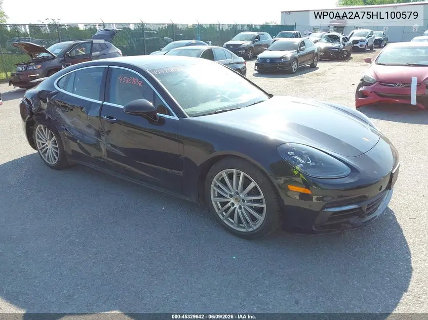 2017 Porsche Panamera 4 VIN: WP0AA2A75HL100579 Lot: 45329642
