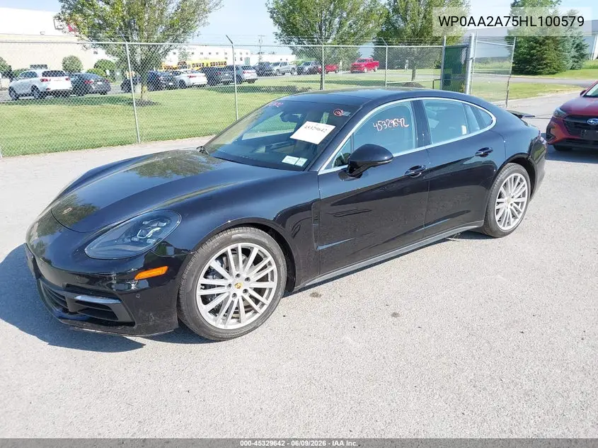 2017 Porsche Panamera 4 VIN: WP0AA2A75HL100579 Lot: 45329642