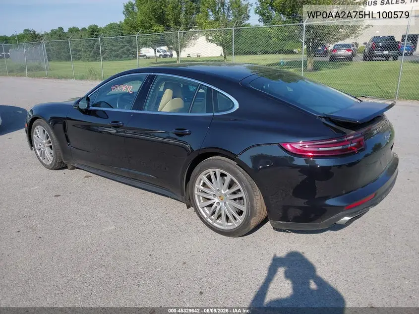 2017 Porsche Panamera 4 VIN: WP0AA2A75HL100579 Lot: 45329642