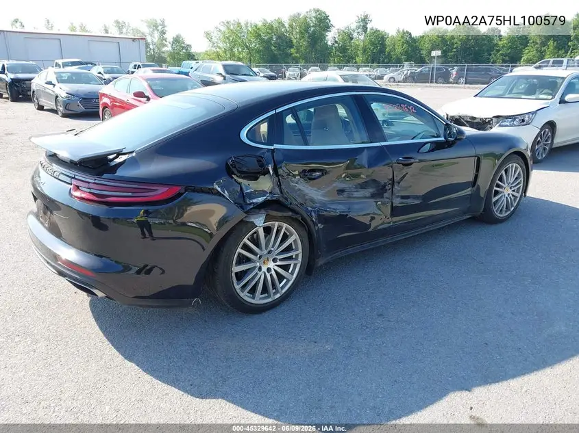 2017 Porsche Panamera 4 VIN: WP0AA2A75HL100579 Lot: 45329642