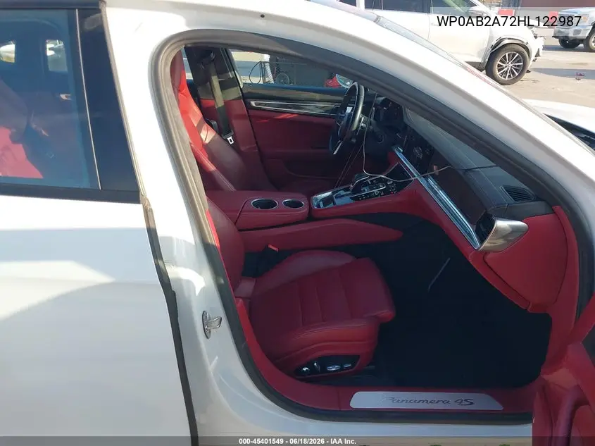 2017 Porsche Panamera 4S VIN: WP0AB2A72HL122987 Lot: 45401549