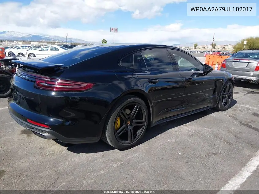 2018 Porsche Panamera 4 VIN: WP0AA2A79JL102017 Lot: 44405167