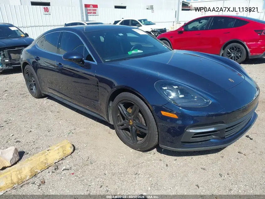 2018 Porsche Panamera 4 VIN: WP0AA2A7XJL113821 Lot: 44630123