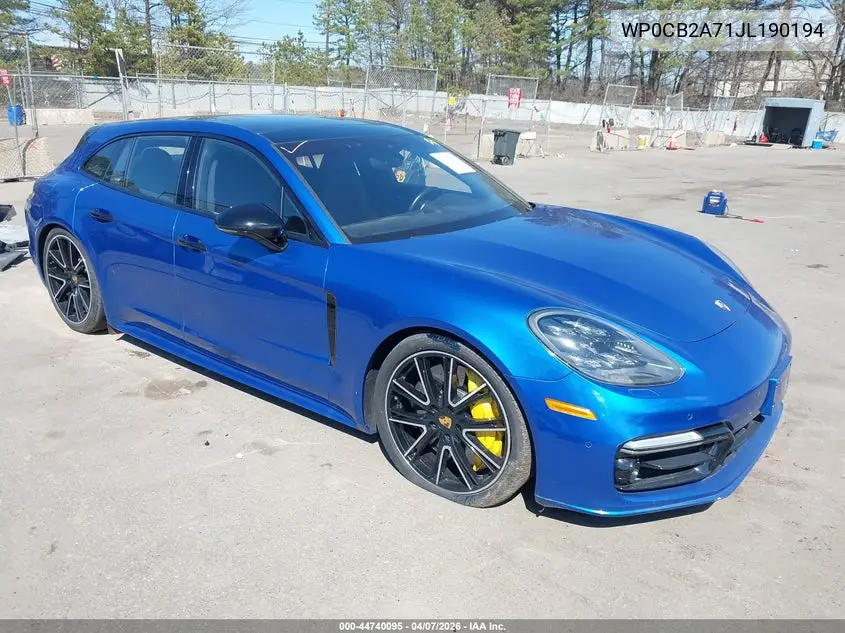 2018 Porsche Panamera Sport Turismo 4S VIN: WP0CB2A71JL190194 Lot: 44740095