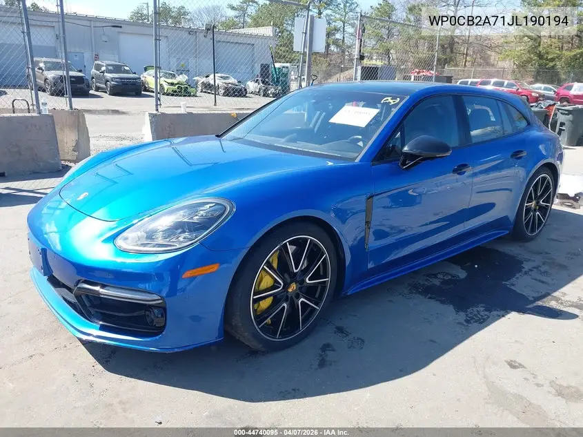 2018 Porsche Panamera Sport Turismo 4S VIN: WP0CB2A71JL190194 Lot: 44740095