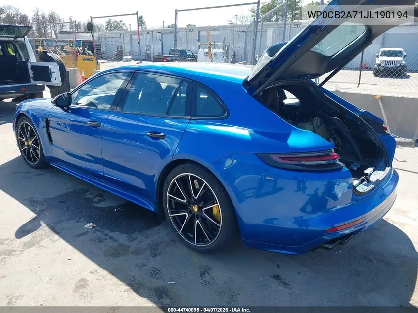 2018 Porsche Panamera Sport Turismo 4S VIN: WP0CB2A71JL190194 Lot: 44740095