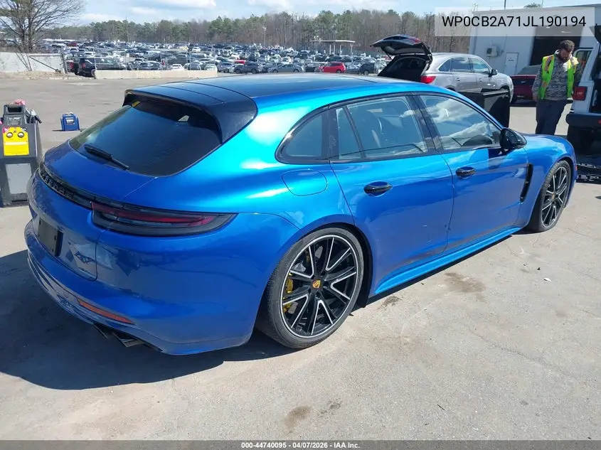 2018 Porsche Panamera Sport Turismo 4S VIN: WP0CB2A71JL190194 Lot: 44740095