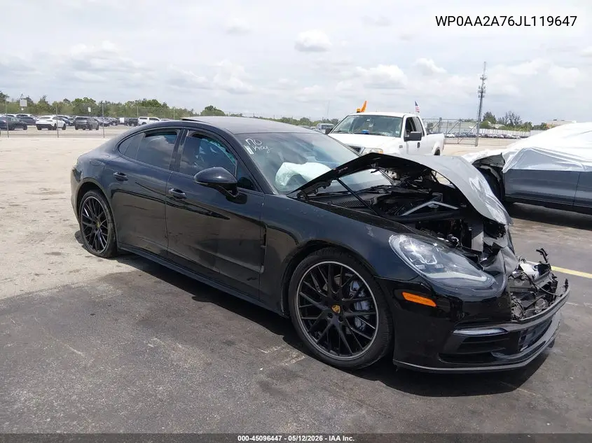 2018 Porsche Panamera 4 VIN: WP0AA2A76JL119647 Lot: 45096447