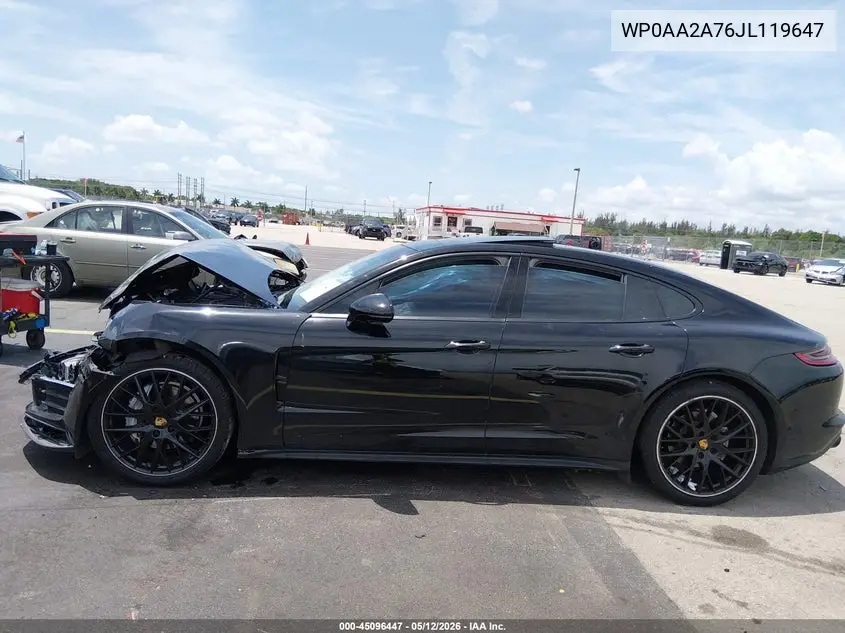 2018 Porsche Panamera 4 VIN: WP0AA2A76JL119647 Lot: 45096447
