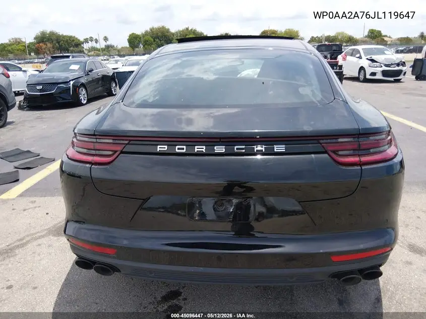 2018 Porsche Panamera 4 VIN: WP0AA2A76JL119647 Lot: 45096447