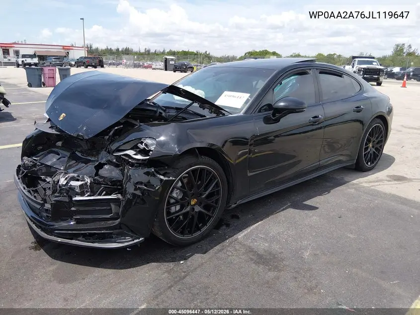 2018 Porsche Panamera 4 VIN: WP0AA2A76JL119647 Lot: 45096447