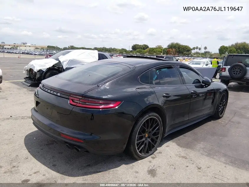 2018 Porsche Panamera 4 VIN: WP0AA2A76JL119647 Lot: 45096447