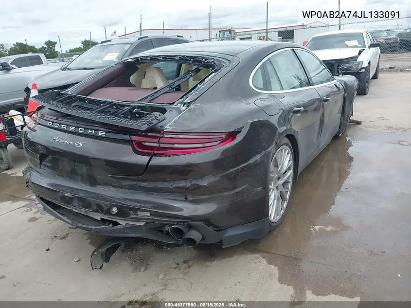 2018 Porsche Panamera 4S VIN: WP0AB2A74JL133091 Lot: 45377550