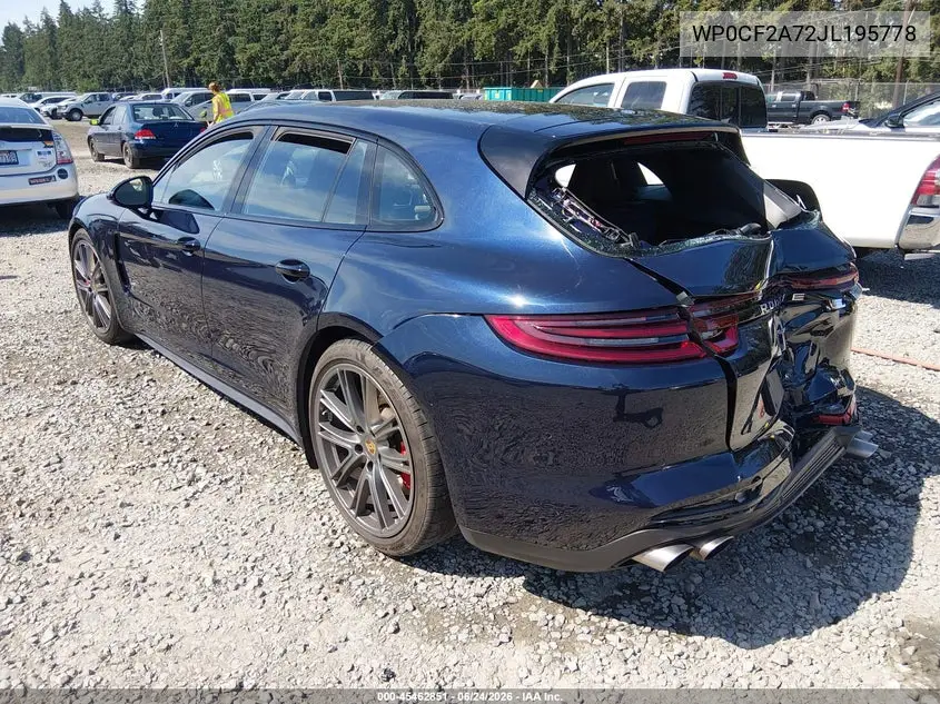 2018 Porsche Panamera Sport Turismo Turbo VIN: WP0CF2A72JL195778 Lot: 45462851