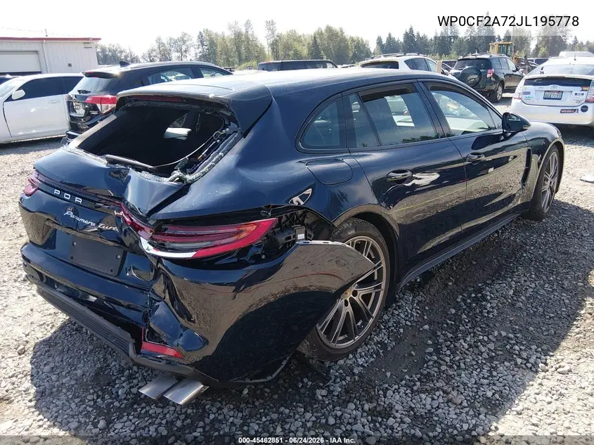 2018 Porsche Panamera Sport Turismo Turbo VIN: WP0CF2A72JL195778 Lot: 45462851