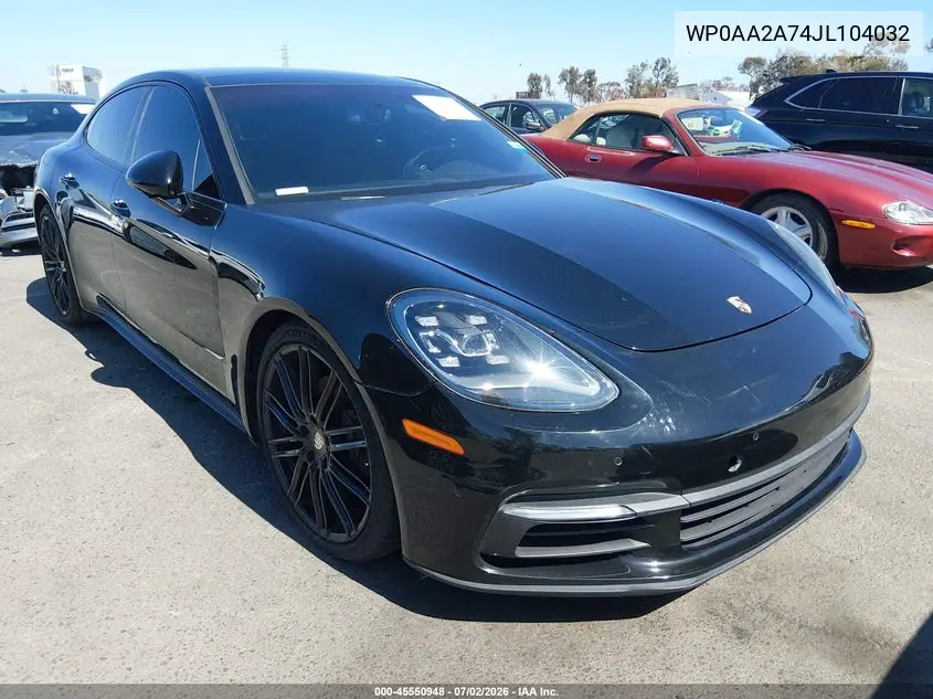 2018 Porsche Panamera 4 VIN: WP0AA2A74JL104032 Lot: 45550948