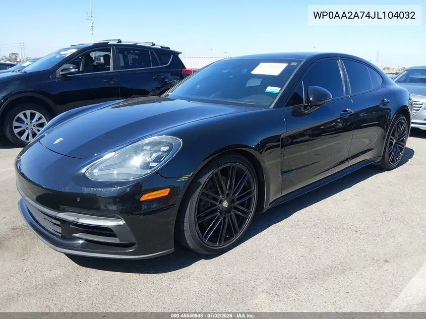 2018 Porsche Panamera 4 VIN: WP0AA2A74JL104032 Lot: 45550948