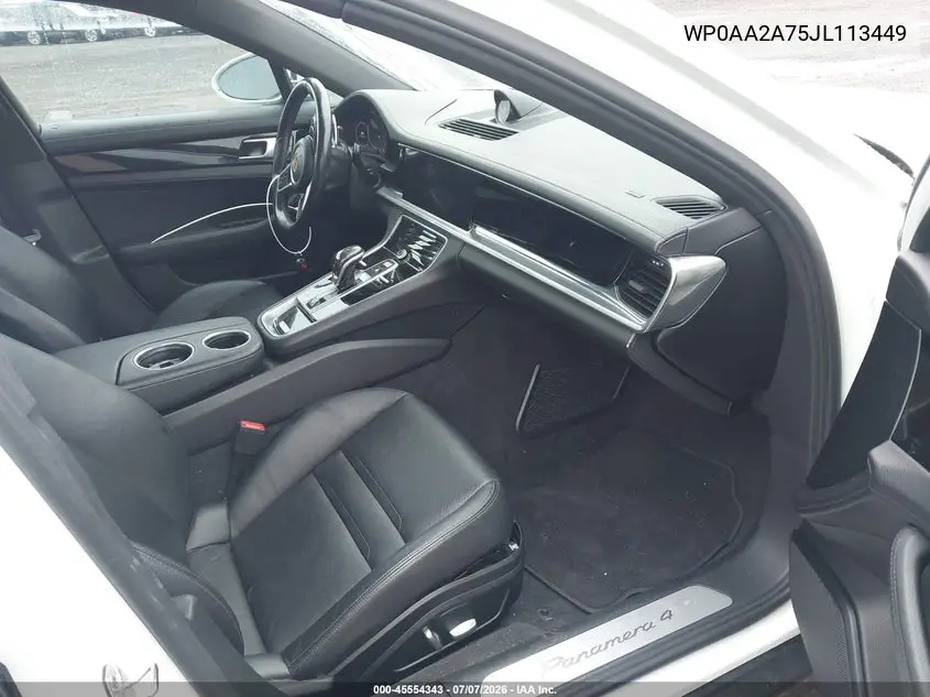 2018 Porsche Panamera 4 VIN: WP0AA2A75JL113449 Lot: 45554343