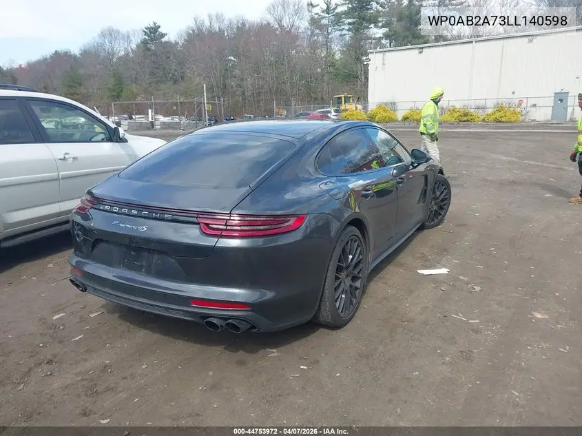 2020 Porsche Panamera 4S VIN: WP0AB2A73LL140598 Lot: 44753972