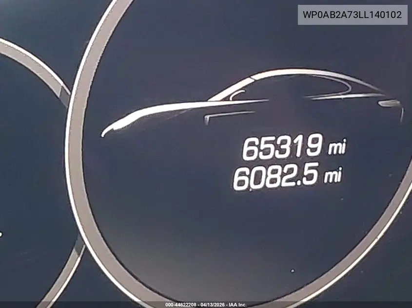 2020 Porsche Panamera 4S VIN: WP0AB2A73LL140102 Lot: 44822208