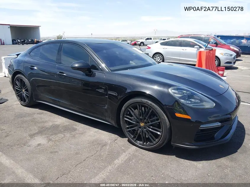 2020 Porsche Panamera Turbo VIN: WP0AF2A77LL150278 Lot: 45198747