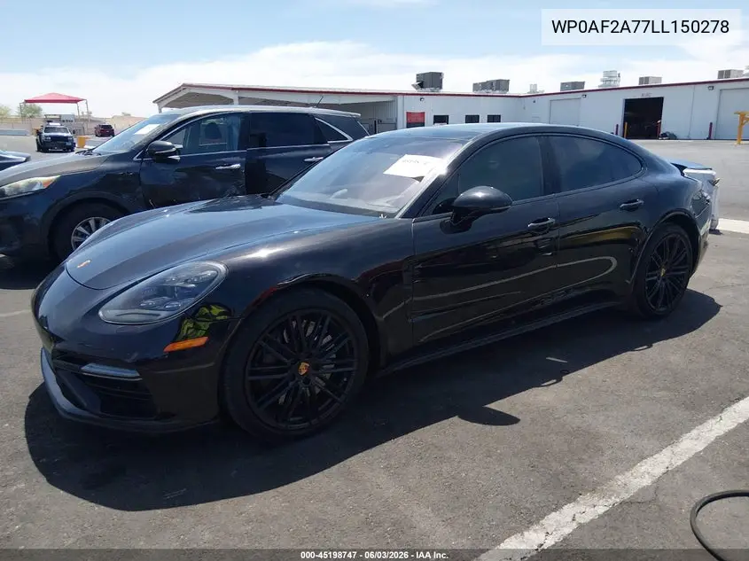 2020 Porsche Panamera Turbo VIN: WP0AF2A77LL150278 Lot: 45198747