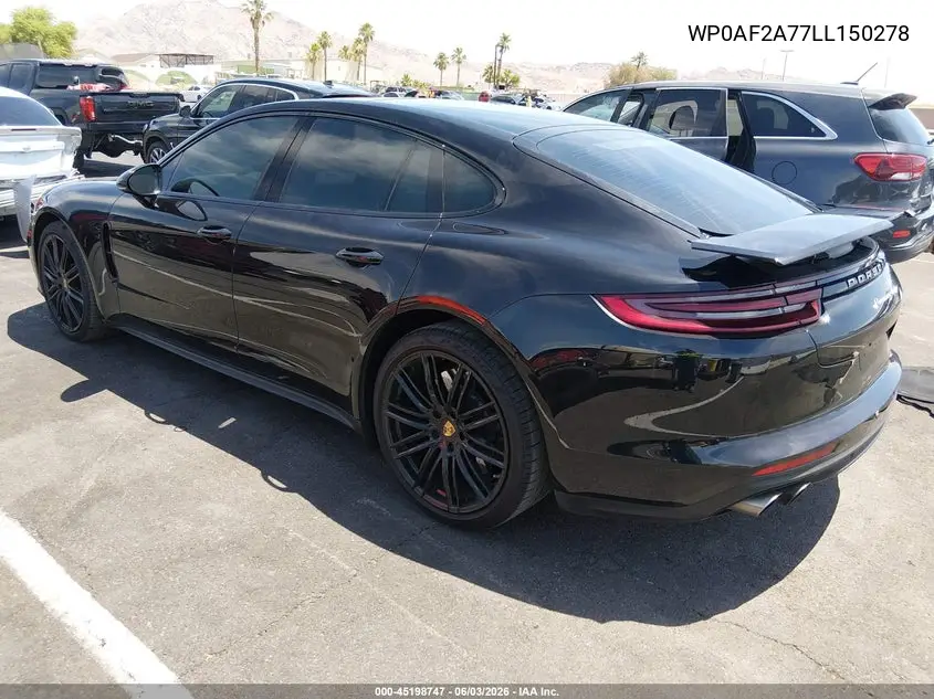 2020 Porsche Panamera Turbo VIN: WP0AF2A77LL150278 Lot: 45198747