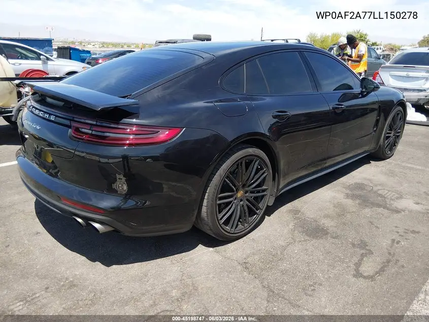2020 Porsche Panamera Turbo VIN: WP0AF2A77LL150278 Lot: 45198747