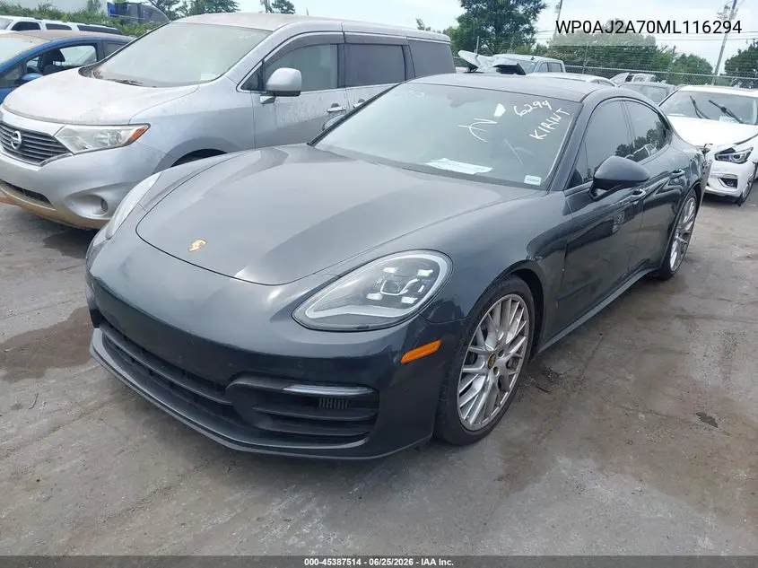 2021 Porsche Panamera 4 VIN: WP0AJ2A70ML116294 Lot: 45387514