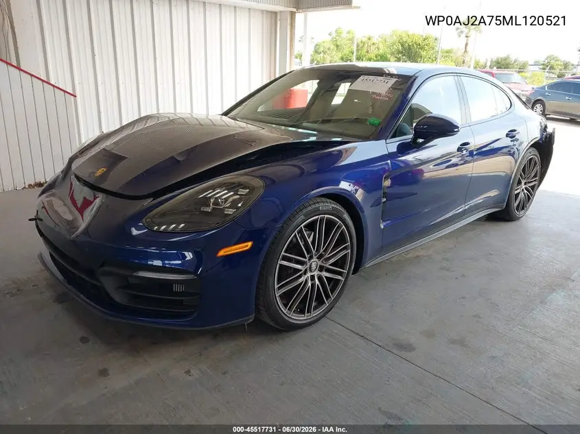 2021 Porsche Panamera 4 VIN: WP0AJ2A75ML120521 Lot: 45517731