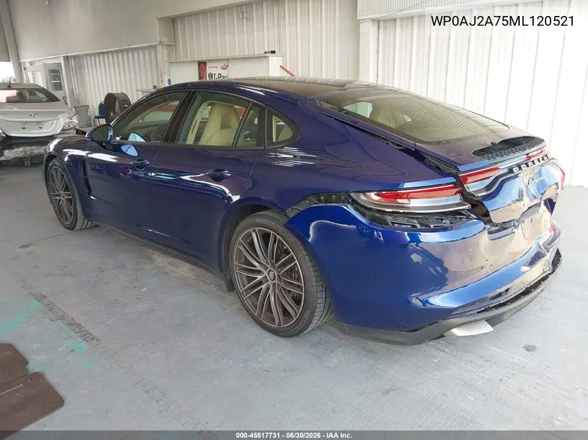 2021 Porsche Panamera 4 VIN: WP0AJ2A75ML120521 Lot: 45517731