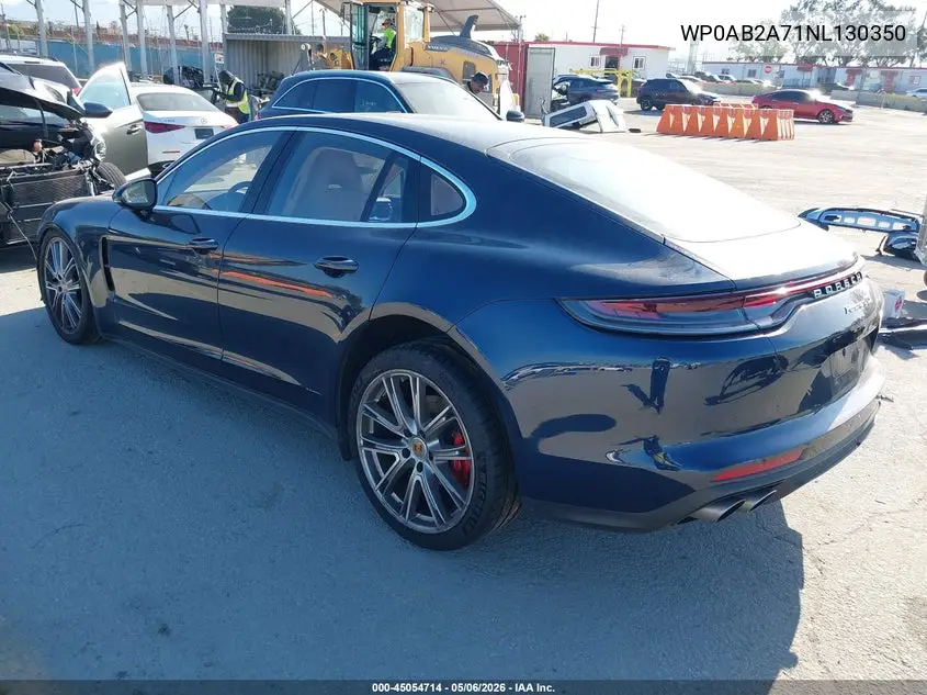 2022 Porsche Panamera 4S VIN: WP0AB2A71NL130350 Lot: 45054714