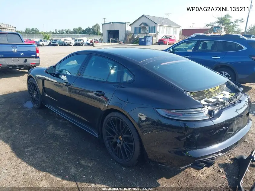 2022 Porsche Panamera Gts VIN: WP0AG2A7XNL135211 Lot: 45509475