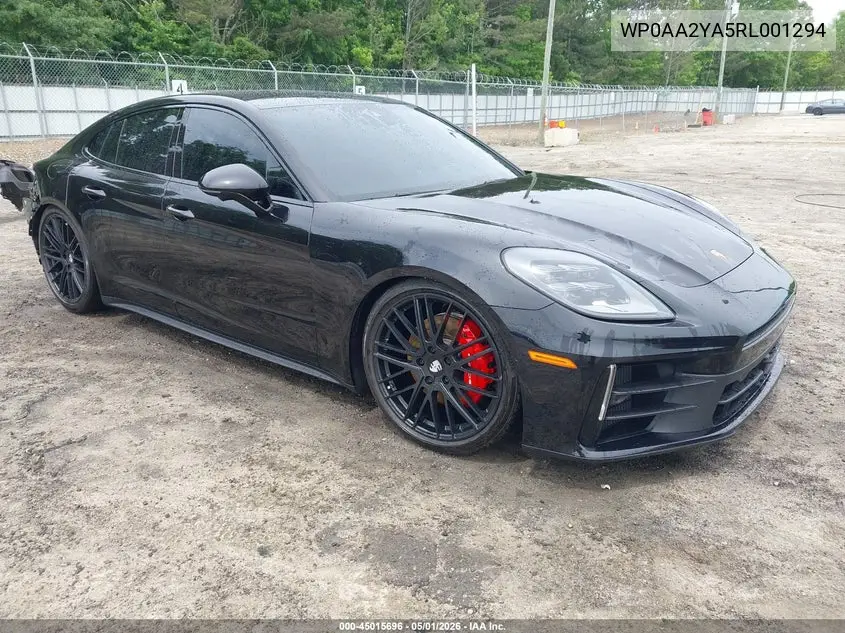 2024 Porsche Panamera 4 VIN: WP0AA2YA5RL001294 Lot: 45015696