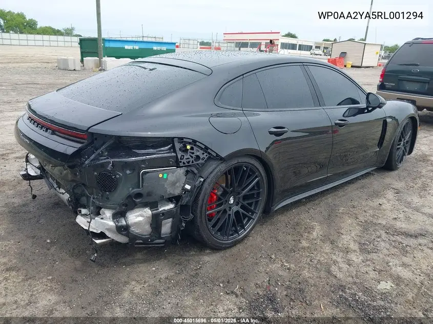 2024 Porsche Panamera 4 VIN: WP0AA2YA5RL001294 Lot: 45015696