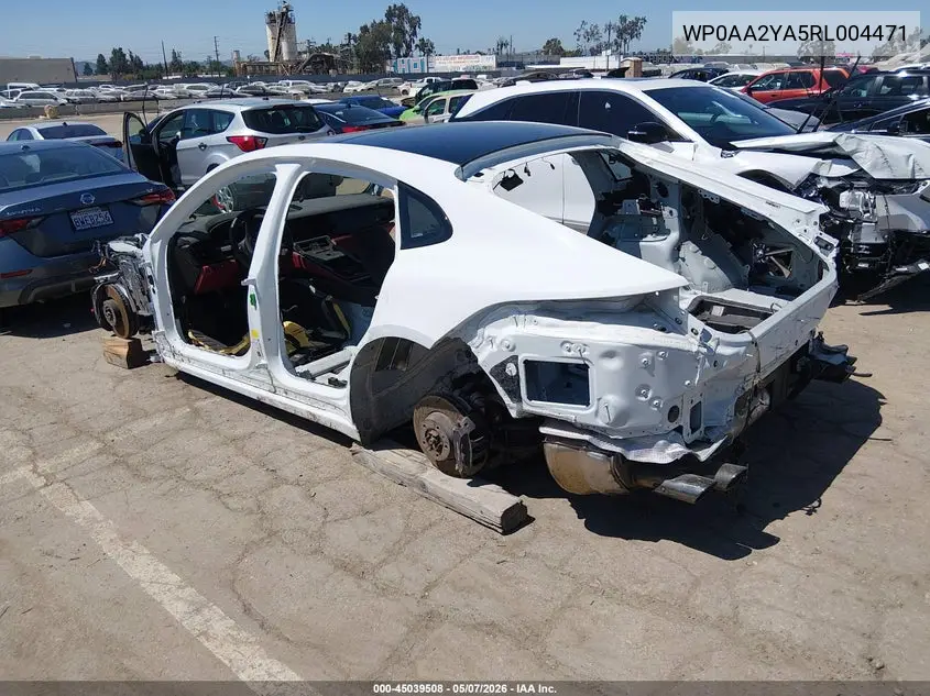 2024 Porsche Panamera 4 VIN: WP0AA2YA5RL004471 Lot: 45039508