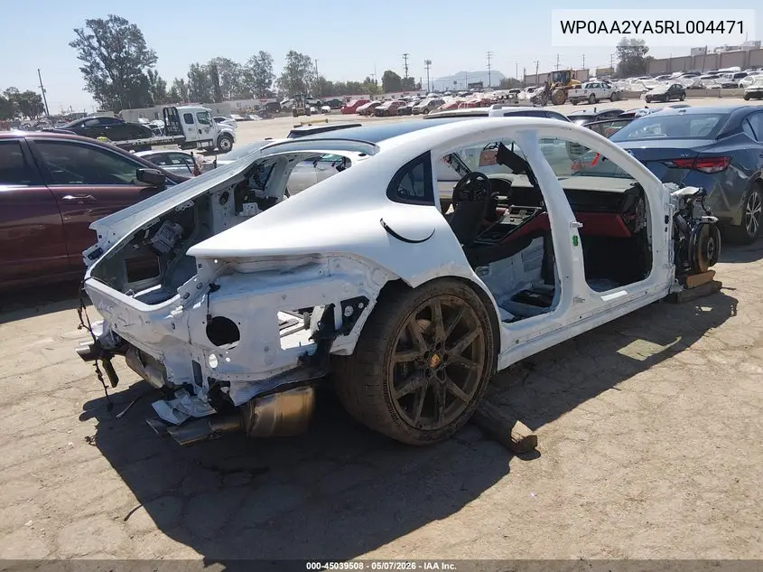 2024 Porsche Panamera 4 VIN: WP0AA2YA5RL004471 Lot: 45039508