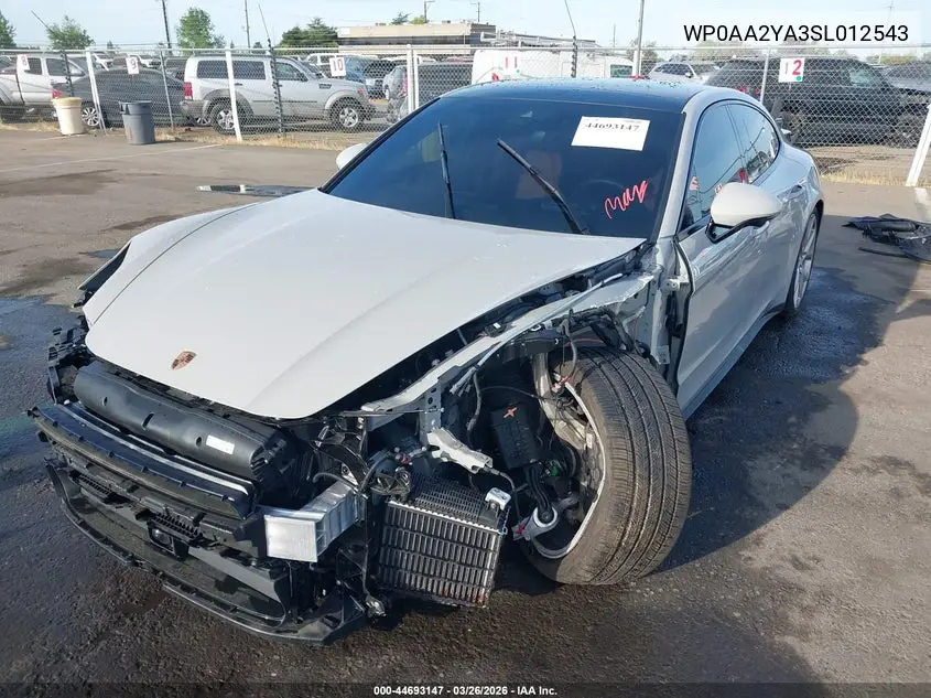 2025 Porsche Panamera 4 VIN: WP0AA2YA3SL012543 Lot: 44693147