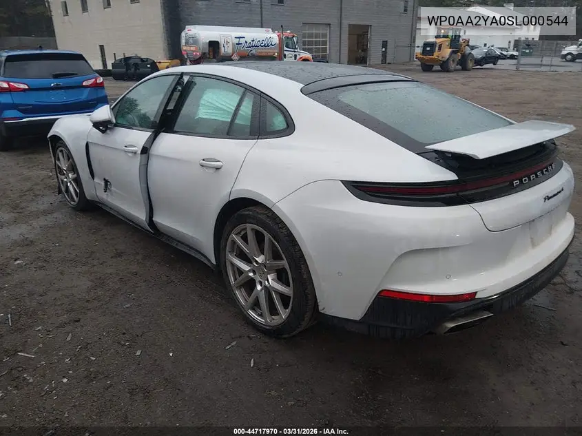 2025 Porsche Panamera 4 VIN: WP0AA2YA0SL000544 Lot: 44717970