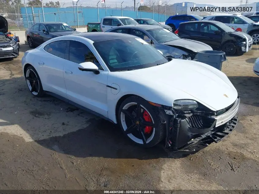 2020 Porsche Taycan 4S VIN: WP0AB2Y18LSA53807 Lot: 44341240
