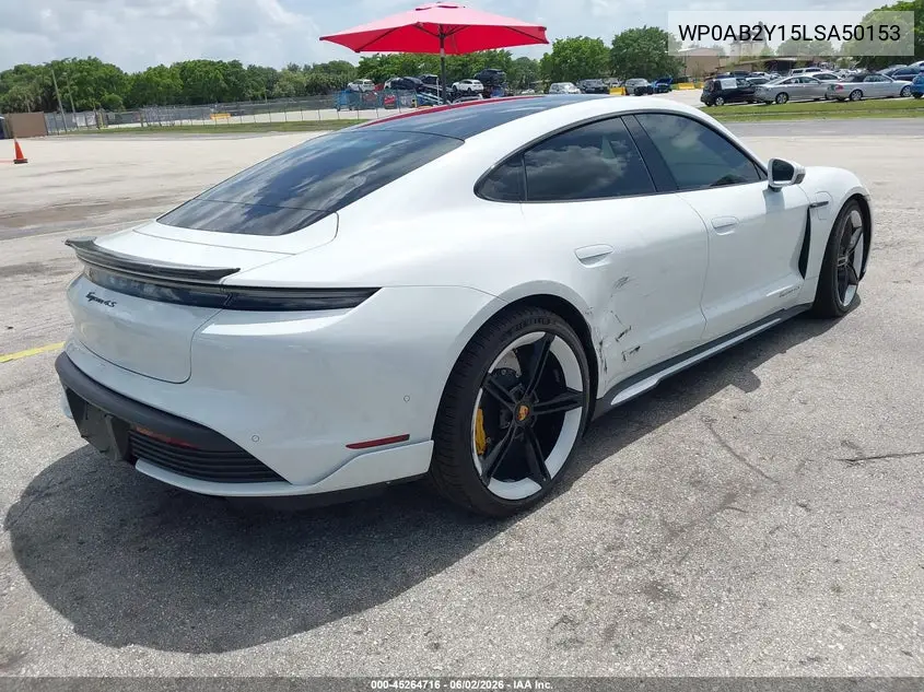2020 Porsche Taycan 4S VIN: WP0AB2Y15LSA50153 Lot: 45264716