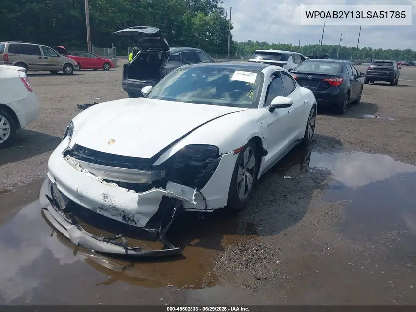 2020 Porsche Taycan 4S VIN: WP0AB2Y13LSA51785 Lot: 45502833