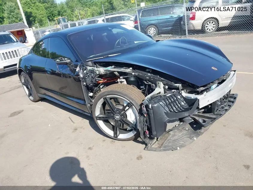 2020 Porsche Taycan Turbo/Turbo S VIN: WP0AC2Y16LSA71025 Lot: 45537907