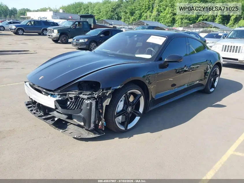 2020 Porsche Taycan Turbo/Turbo S VIN: WP0AC2Y16LSA71025 Lot: 45537907