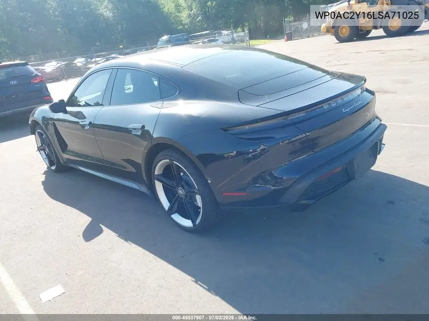 2020 Porsche Taycan Turbo/Turbo S VIN: WP0AC2Y16LSA71025 Lot: 45537907