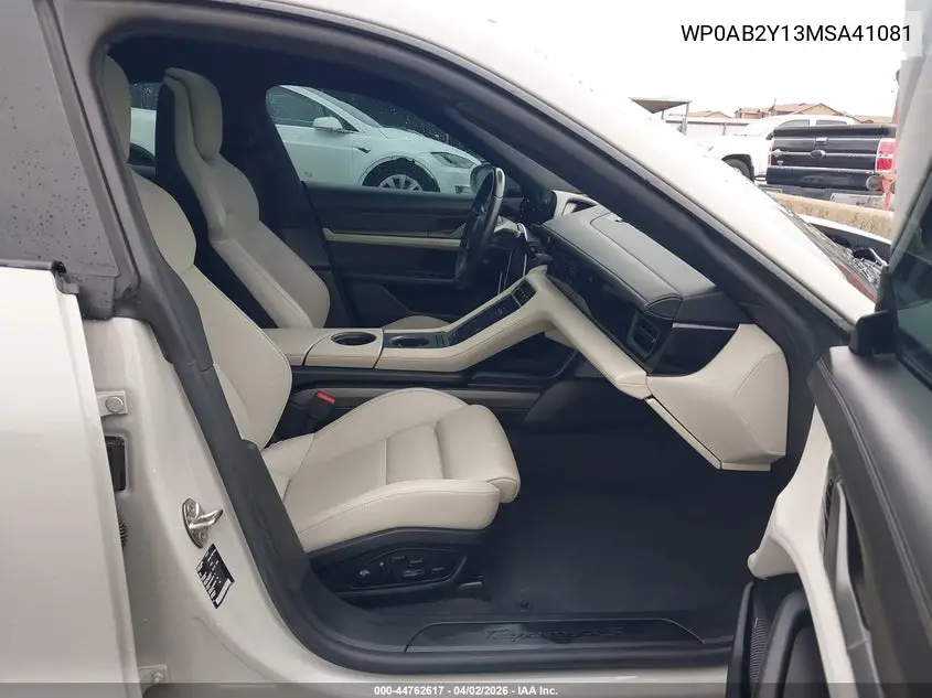 2021 Porsche Taycan 4S VIN: WP0AB2Y13MSA41081 Lot: 44762617
