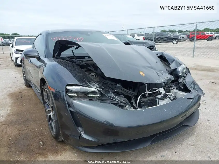 2021 Porsche Taycan 4S VIN: WP0AB2Y15MSA41650 Lot: 45052418